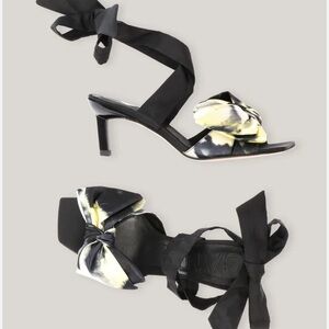 Ganni women’s Moire kitten heel sandals size 41